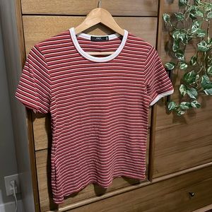 Obey Red Striped T-Shirt